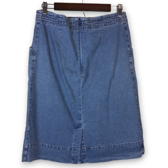 Christopher & Banks Denim Pencil with 2 Pockets Skirt Women's Size 10 - Picture 2 of 10